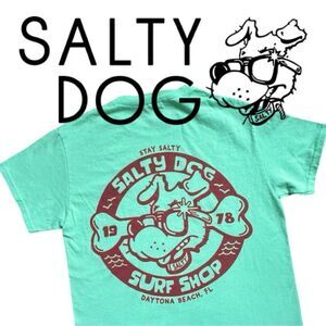 Salty Dog Surf Shop Daytona Beach Garment Dyed Short Sleeve Screen Print T-Shirt